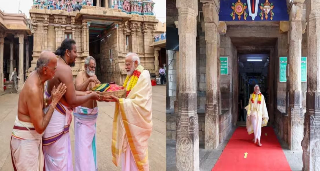 Narendra Modi at Ranganathaswamy Temple